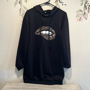 This is a warm and comfortable sweatshirt dress. Never worn